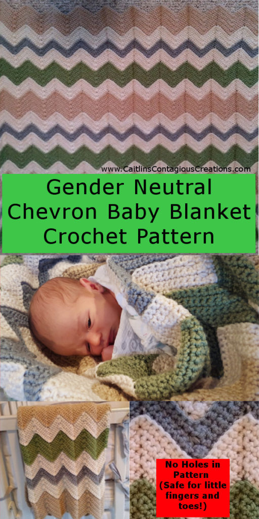 Gender Neutral Chevron Baby Blanket - Caitlin's Contagious Creations