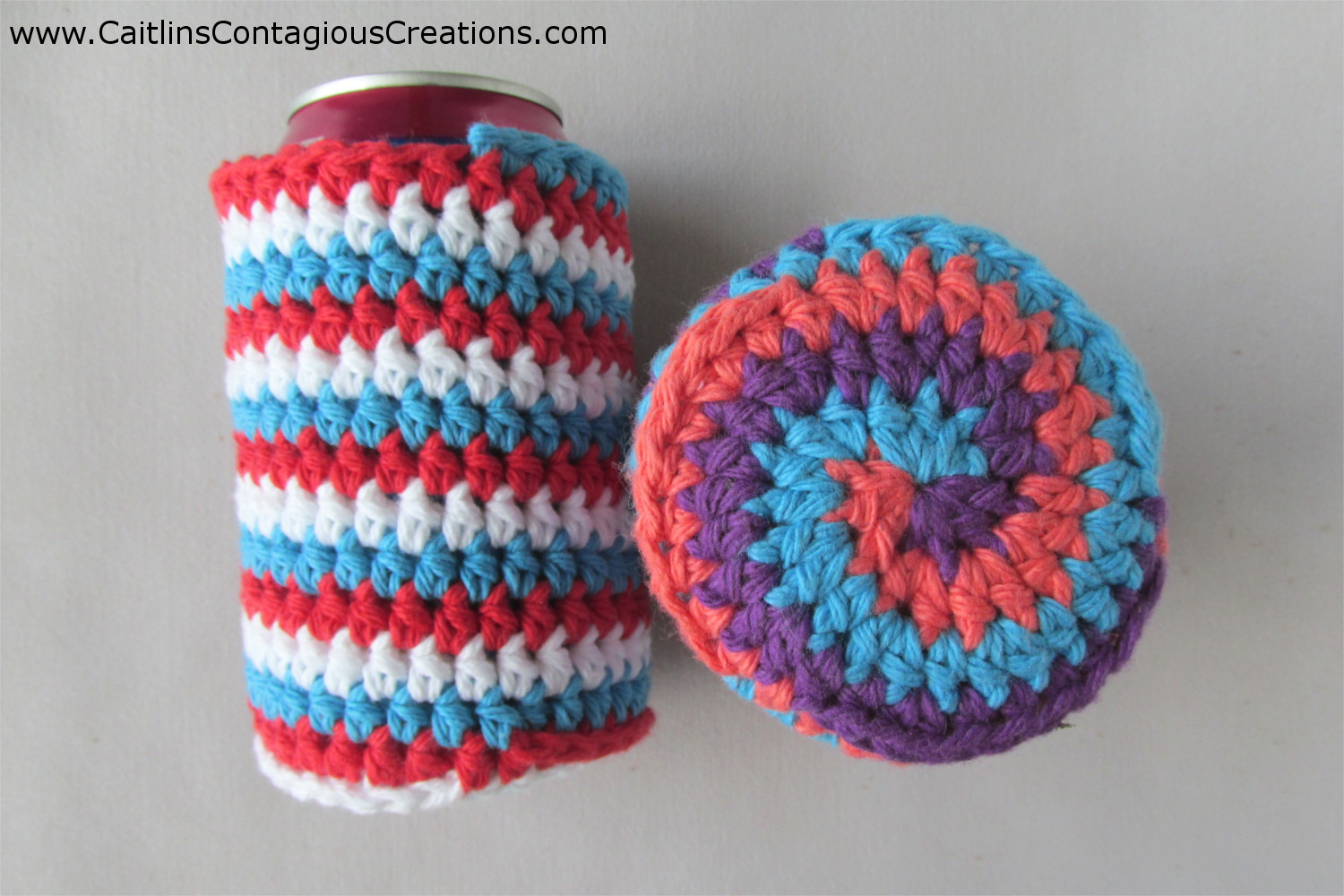 Spiral Can Cozy Crochet Pattern Caitlins Contagious Creations